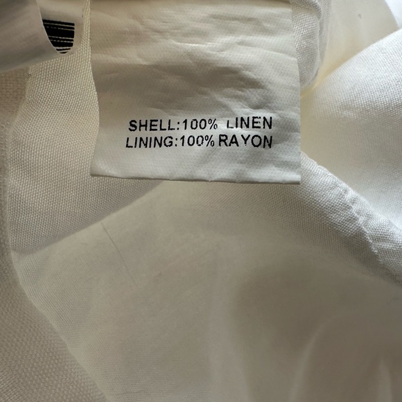 DISSH Puff Sleeve Linen Tie Front Top. Size: 8 - Picture 10 of 12